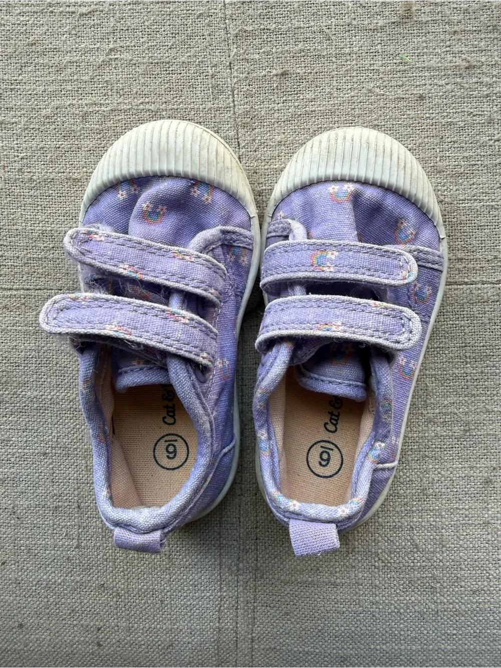 Cat & Jack Purple Toddler Velcro Canvas Sneakers